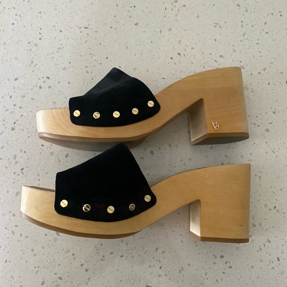 NWOT Veronica Beard Hannalee Platform Slide Clogs - Picture 2 of 6